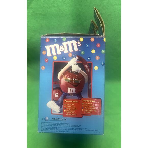 M&Ms Old‎ School Radio With Headphones Collectible Groovy Red M&M Parts Only - Picture 2 of 9